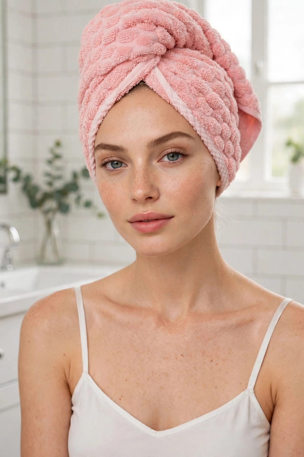 Microfiber Hair Towel Wrap Thickened Coral Velvet Cationic Dry Hair Cap Water Absorption and Quick Drying Striped Bath Cap