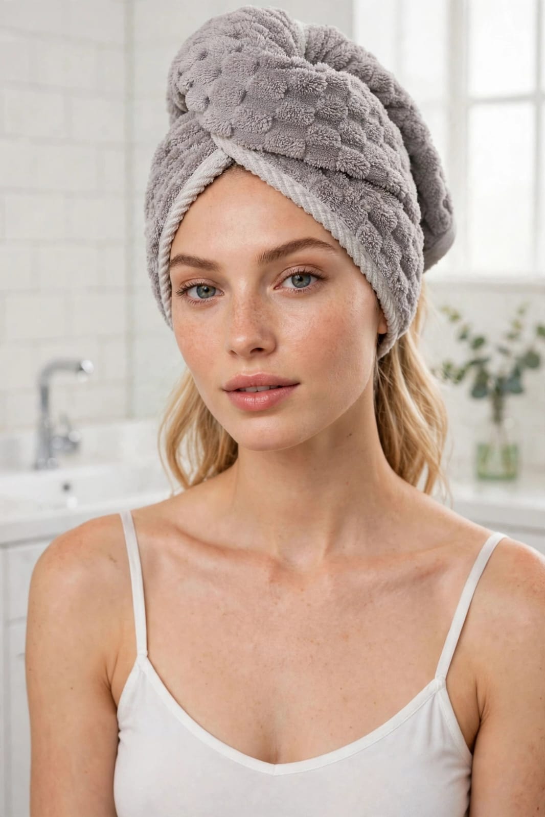 Microfiber Hair Towel Wrap Thickened Coral Velvet Cationic Dry Hair Cap Water Absorption and Quick Drying Striped Bath Cap